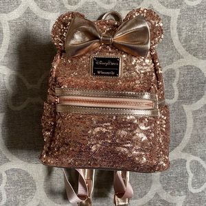 Rose gold loungefly mini bag